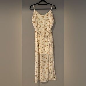 Floral Cream Maxi Dress